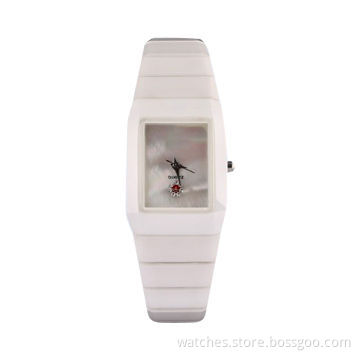 2014 New Fashionable Cheap Luxury Ceramic Strap Shell Cameo Diamond Designer Watches